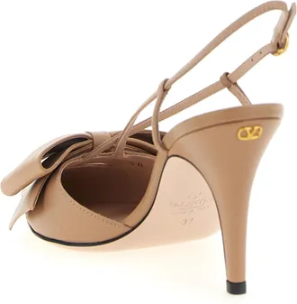 Valentino Garavani Womens Pump Beige Leather