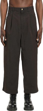 Comme Des Gar&ccedil;ons Pleated Cotton Canvas Trousers