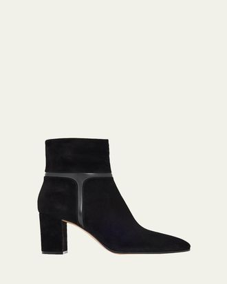Gianvito Rossi 70mm Suede and Leather Ankle Boots