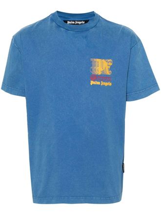 Palm Angels x MoneyGram Haas F1 cotton T-shirt - Blue