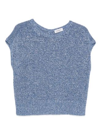 KANGRA sequin-embellished sleeveless top - women - Viscose/Cotton/Polyester/Other fibres - 42 - Blue
