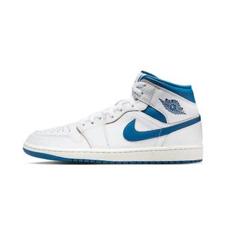 Nike Jordan 1 Mid SE Industrial Blue - unisex - Sport - Wit - Maat: 49 1/2 EU Leer
