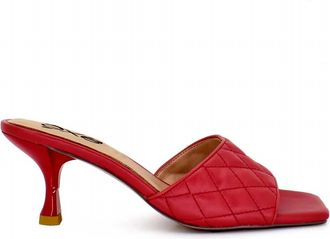 Ex&eacute; Womens Quilted Slide Mule In Red