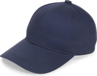 Nordstrom Brushed Cotton Baseball Cap in Navy Iris at Nordstrom