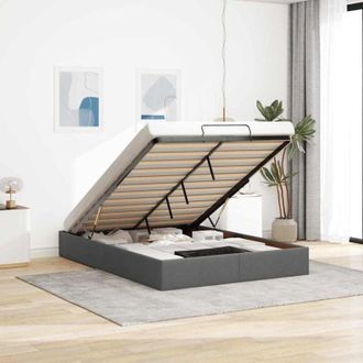 vidaXL Struttura Letto Pouf senza Materasso 140x190 cm in Tessuto - Vidaxl