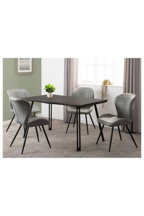 Seconique Quebec Wave Edge Dining Set in Black