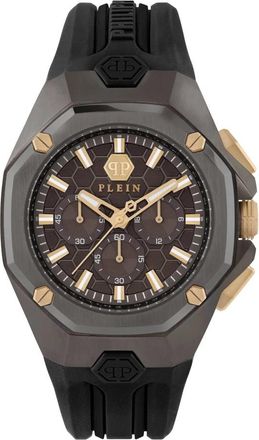 Philipp Plein Octagon Bruin Horloge - Heren - Horloges - Veelkleurig - ONE Size - Accessoires