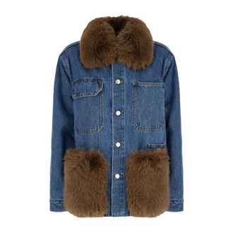 Ava Adore Denim Jackets, female, Blue, Size: 2XS 19Aafiji Denim Jacket