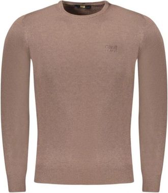 Cavalli Trui met ronde hals - Heren - Ronde hals truien - Bruin - M - Wol - Truien & Vesten
