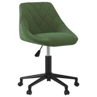vidaXL Vidaxl - Silla De Comedor Giratoria De Terciopelo Verde Oscuro