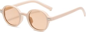 Generic Women Commuter Outdoor Sunglasses Vacation Men Driving Sun Glasses(Beige)