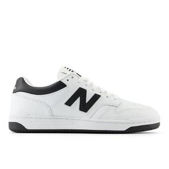New Balance Mens 480 in White/Black Leather, size 5.5