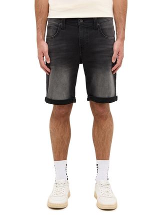 Mustang Slim-fit-Jeans MUSTANG Herren Style Chicago Shorts Z, Herren, Gr. 33, schwarz (803 schwarz), Denim/Jeans, 80% Baumwolle, 18% Polyester, 2% Elasthan, u
