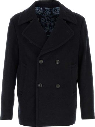 Etro Etro Midnight Blue Wool Coat