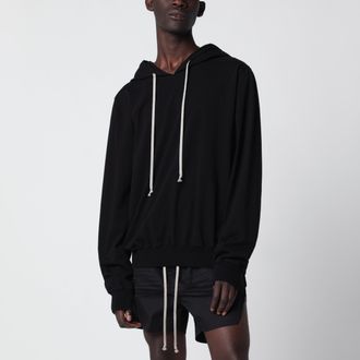 Rick Owens Black Hoodie With Logo Print