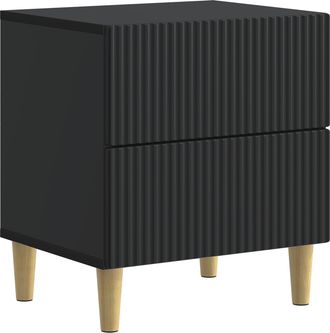 vidaXL Armario De Noche Negro 43 X 34,5 X 48 Cm Madera De Ingenier&iacute;a Vidaxl