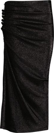 Paco Rabanne Midi Rokken - Dames - Midirokken - Zwart - L - Leer - Rokken