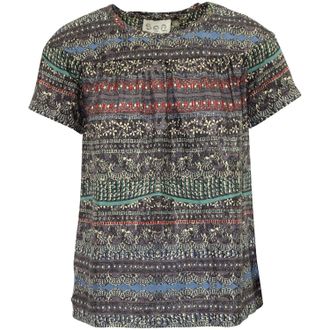 Sea New York Multi-Abstract Print Top in Multicolor Silk
