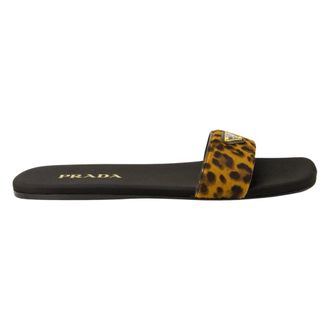 Prada Velvet Leopard Sandals