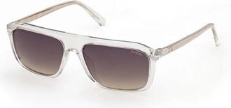 Guess Rechthoekige Zonnebril - Heren - Zonnebrillen - Bruin - 57 MM - Accessoires