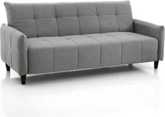 Oresteluchetta Sof&aacute; cama 3 plazas tejido gris 86x205x83 cm