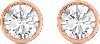 Diana M. Jewels 14KT ROSE GOLD LAB GROWN ROUND STUDS IN A BEZEL SETTING WEIGHING 9.00 CTS TW