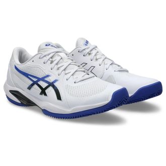 Asics Tennisschuh ASICS SOLUTION SWIFT FF 2 CLAY, Herren, Gr. 42,5, weiss (wei&szlig;, schwarz cobalt), Synthetik, Schuhe Tennisschuh, Sandplatzschuhe f&uuml;r Aschepl