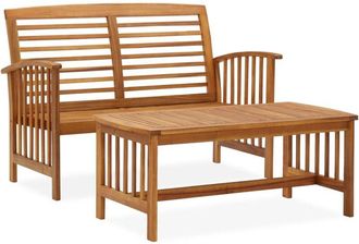 vidaXL Juego De Muebles De Jard&iacute;n 2 Piezas Madera Maciza De Acacia Vidaxl