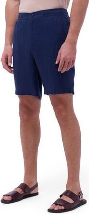 Bugatchi Trent Drawstring Linen Shorts in Navy at Nordstrom Rack, Size Xx-Large