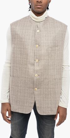Corneliani Gilet in Seta con Collo Coreano Corneliani