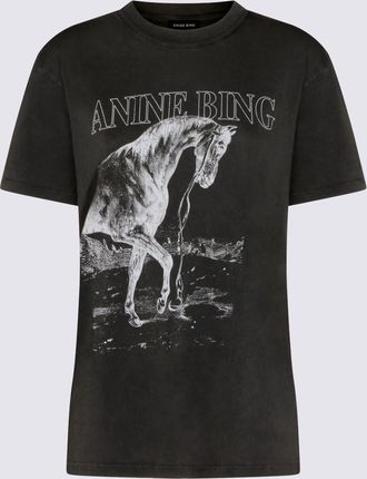 Anine Bing T-Shirt E Polo Washed Black