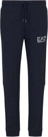Emporio Armani Blauwe Logo Trainingsbroeken 100% Katoen Materiaal - Heren - Sweatpants - Blauw - 2XL - Katoen - Broeken