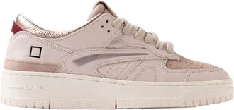D.A.T.E. Leren sneakers met katoenen veters - Dames - Sneakers - Veelkleurig - 36 EU - Katoen - Schoenen