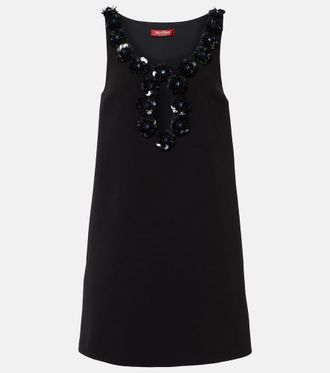 Max Mara Delis sequined cutout crepe minidress