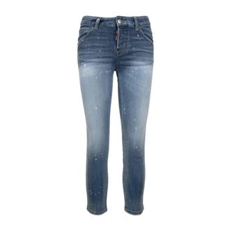 Dsquared2 Skinny Jeans - Dames - Skinny Jeans - Blauw - 3XS - Katoen - Jeans