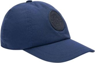 Roberto Cavalli Accessoires, Heren, Blauw, M, Katoen, Monogram Baseball Cap