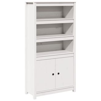 vidaXL Vidaxl - Aparador Alto Madera Maciza De Pino Blanco 80x35x154 Cm
