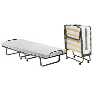 Talamo Italia Talamo Italia - Letto Pieghevole Deva, Brandina Con Rete 12 Doghe, Materasso Incluso, Lettino Salvaspazio, 100% Made In Italy, 80x190h37 Cm, Custodia 