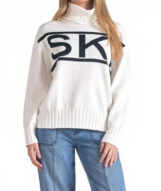 Elan Ski Turtleneck Sweater In Ivory