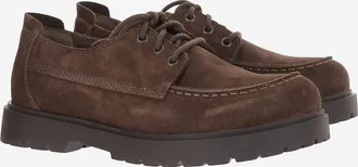 Birkenstock Unisex Shoes Highwood Moc Lace Low Dark Brown Leather Boot