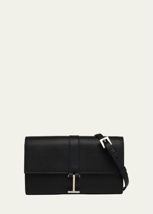 Tom Ford Hanging T Grain Leather Wallet on Strap