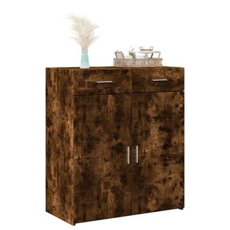 Berkfield Home Sideboard Smoked Oak 80x42.5x93 cm Engineered Wood in Brown