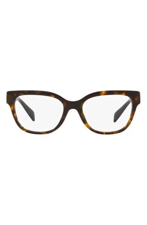 Versace 52mm Pillow Optical Glasses in Havana at Nordstrom
