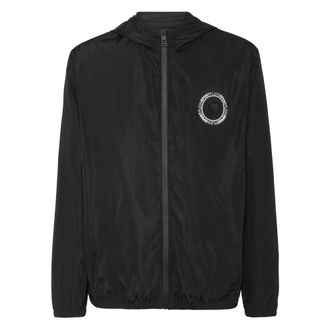 Plein Sport Jassen, Heren, Zwart, 3Xl, Polyester, Carbon Tiger Windbreaker