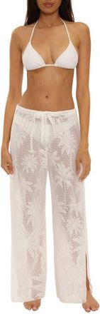 BECCA by Rebecca Virtue Palm Island Cover-Up Pants in White at Nordstrom, Size Medium