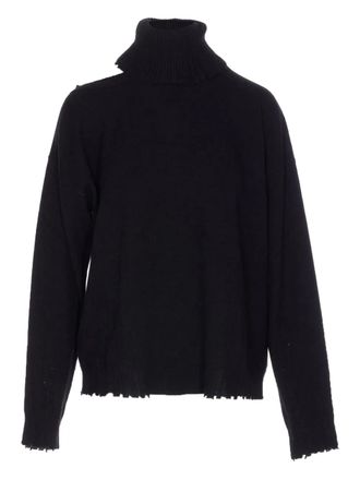 Uma Wang Maglione con effetto vissuto - Nero