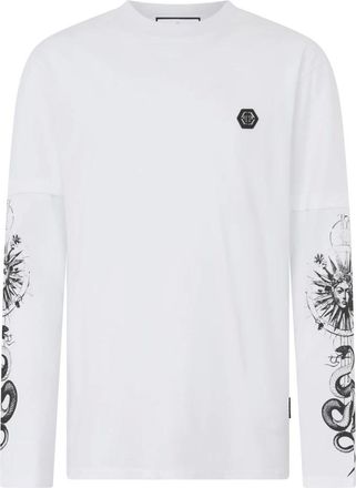 Philipp Plein Heren, Tops, Wit, Maat: 3XL Katoen