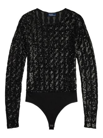 Polo Ralph Lauren sequin-embelished bodysuit - Black