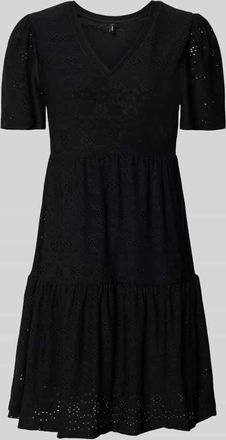 Only Mini-Freizeitkleid mit Lochstickmuster Modell SMILLA LIFE in Black, Gr&ouml;&szlig;e XL