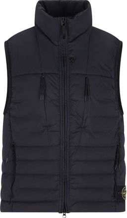 Stone Island Blue Vest With Pockets